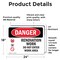Signmission Renovation Work Do Not Enter Work Area Danger Sign, Vinyl Decal, 24in W x 18in L, 2PK OS-2PACK-DS-D-1824-L-1752 - alternate 3